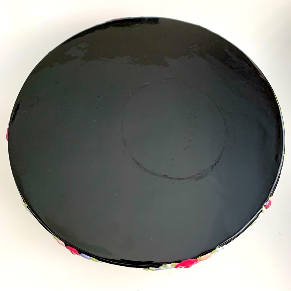 MARY ENGELBREIT Vintage Floral Pedestal Cake Plate Cottage Hostess Collection - Picture 4 of 13